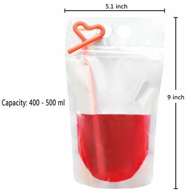 손잡이를 가진 대중음식점 당 액체 포장 주머니 160z 32oz
