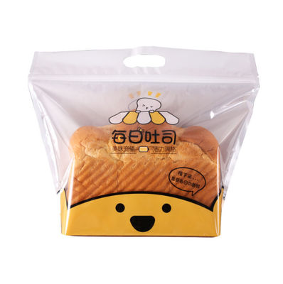 200G 300G 크기를 패키징하는 빵을 위한 손잡이 홀 빵집 플라스틱 플라스틱 백
