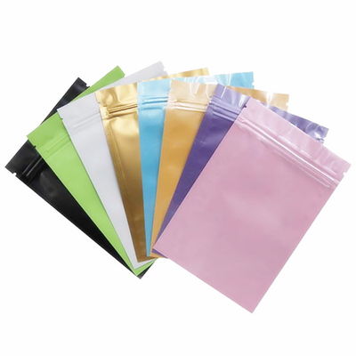 칼라 인쇄 12*18cm 평평한  밀봉 가능 주머니 가방 알루미늄 호일 지프 잠금 장치 가방 패키징