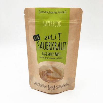 밸브와 Eco 우호적 크라프트 지 지플록식 가방 12OZ 편평한 하부 크라프트지 커피백
