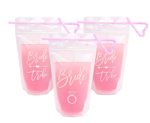 밀짚 핸들과 파티 스포츠 Use16OZ 음료액 패키징 작은 주머니