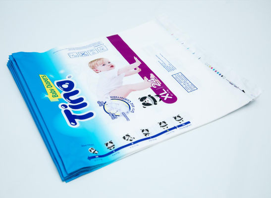 ＬＤＰＥ 기저귀 생리대는 패치 핸들로 ISO를 패키징하는 인쇄된 플라스틱 백을 맞추어줍니다