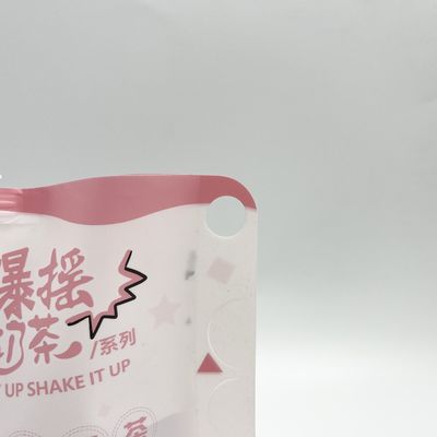 CMYK 4 층 PE 맞춘 쥬스는 노즐과 플라스틱 액 팁을 파우치에 넣습니다