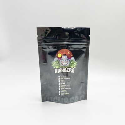 주문 인쇄 CBD 새싹 알루미늄 호일은 주머니 160mic 320mic를 위로 서 있습니다