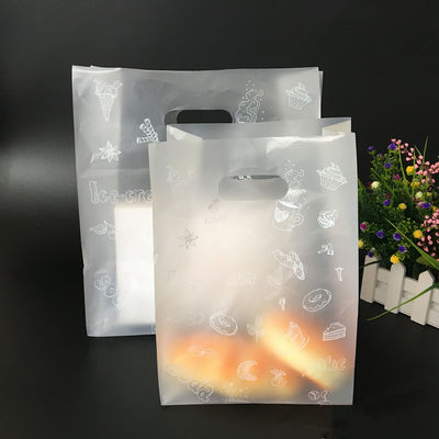 빵을 위한 얼어붙은 다이 컷 핸들 테이크 아웃 에어백 플라스틱 PE 사이드 거싯 에어백
