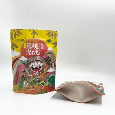 견과 음식 알루미늄 호일은 지퍼 포장 주머니 부대 다 크기를 위로 서 있습니다