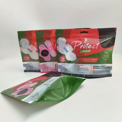 숙녀의 생리대 지퍼 자물쇠 및 정상에 유로 구멍의 관례에 의하여 인쇄되는 비닐 봉투